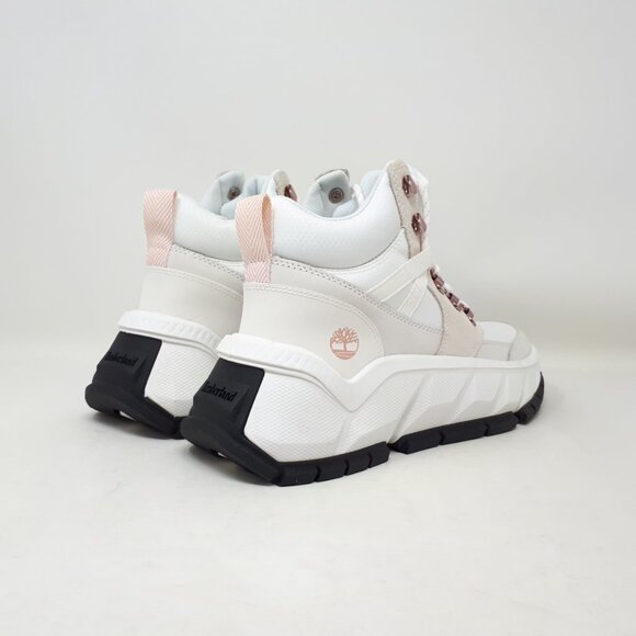 Timberland TBL Turbo Mid Hiker Hiking Boot Shoe White Suede Womens Size 9 US NEW - Picture 5 of 12
